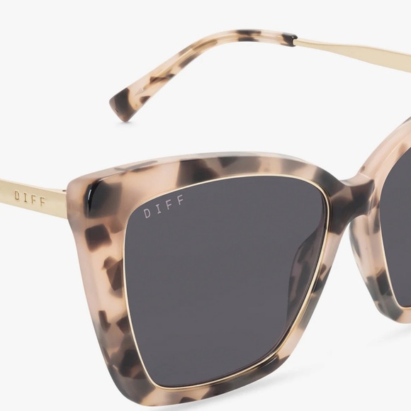 Diff Sunglasses BECKY IV Himalayan Tortoise Grey POLARIZED NWT MSRP $162 - Picture 3 of 7